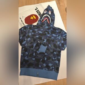 Blue Camo Shark Hoodie